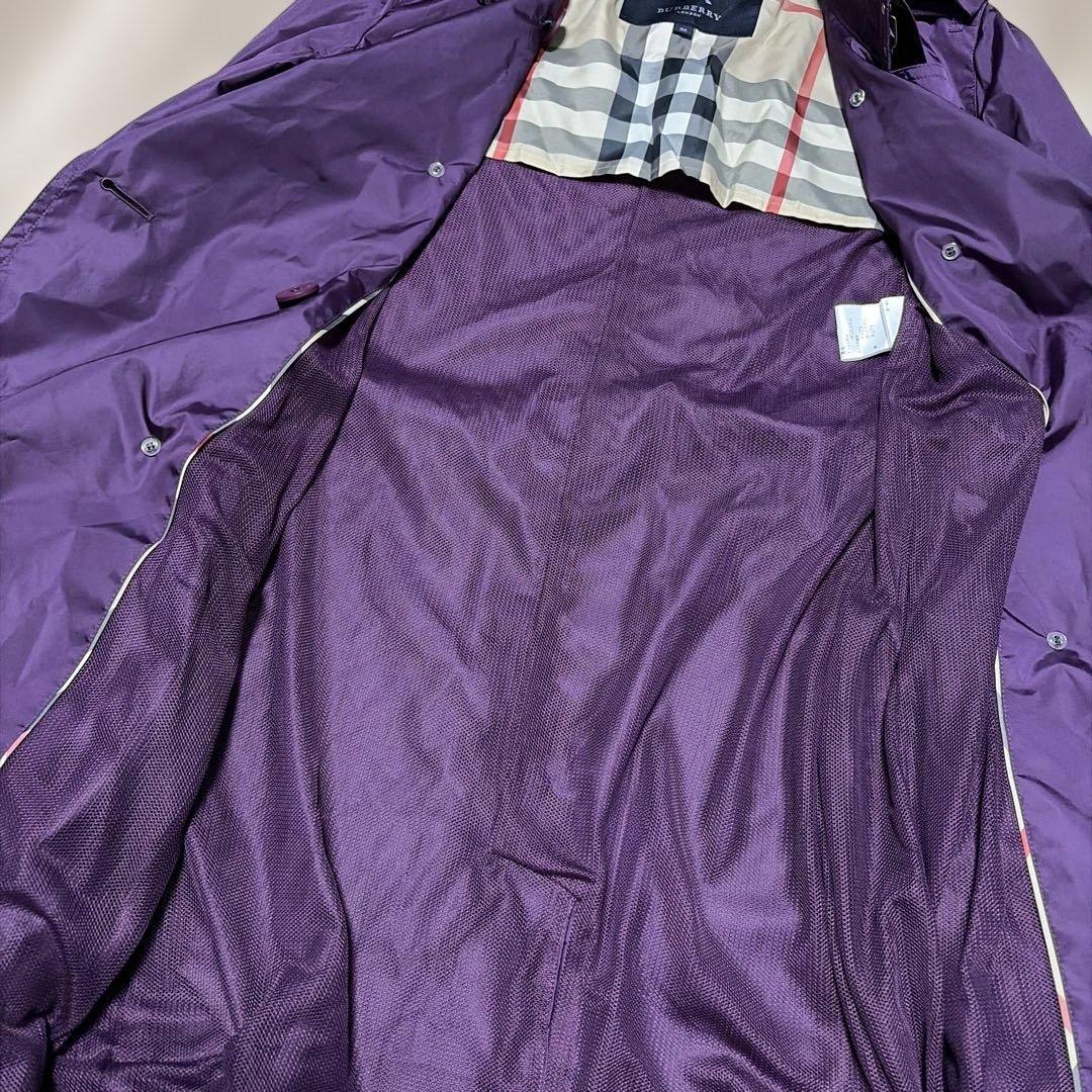 burberry ロングジャケット　紫　トレンチコート