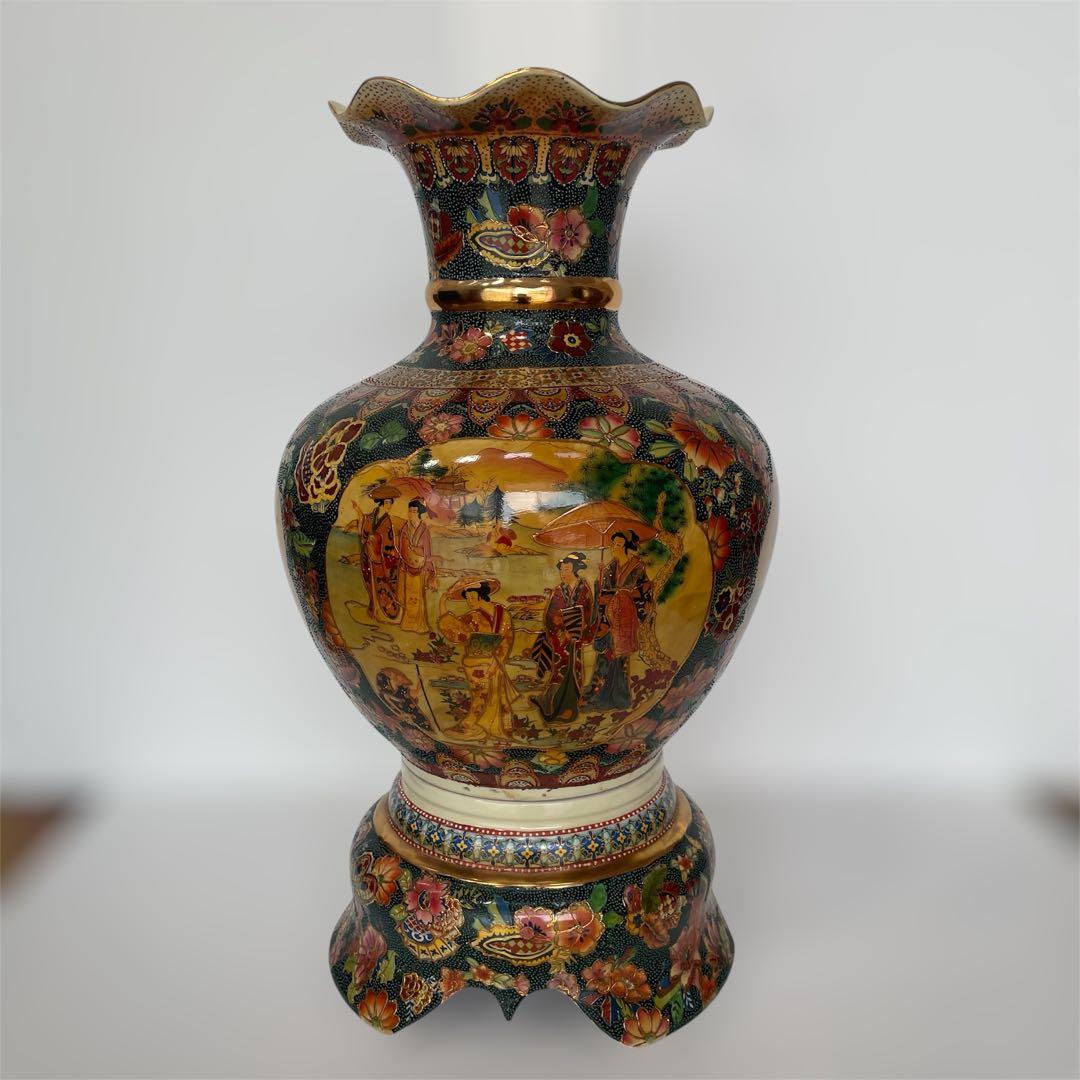 薩摩焼　大型陶器花瓶