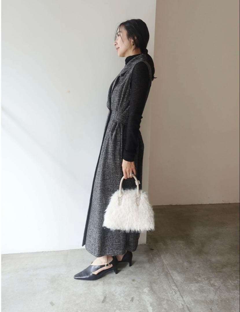 LAGUNAMOON ツイードメタルボタンテーラードジャンパースカート M