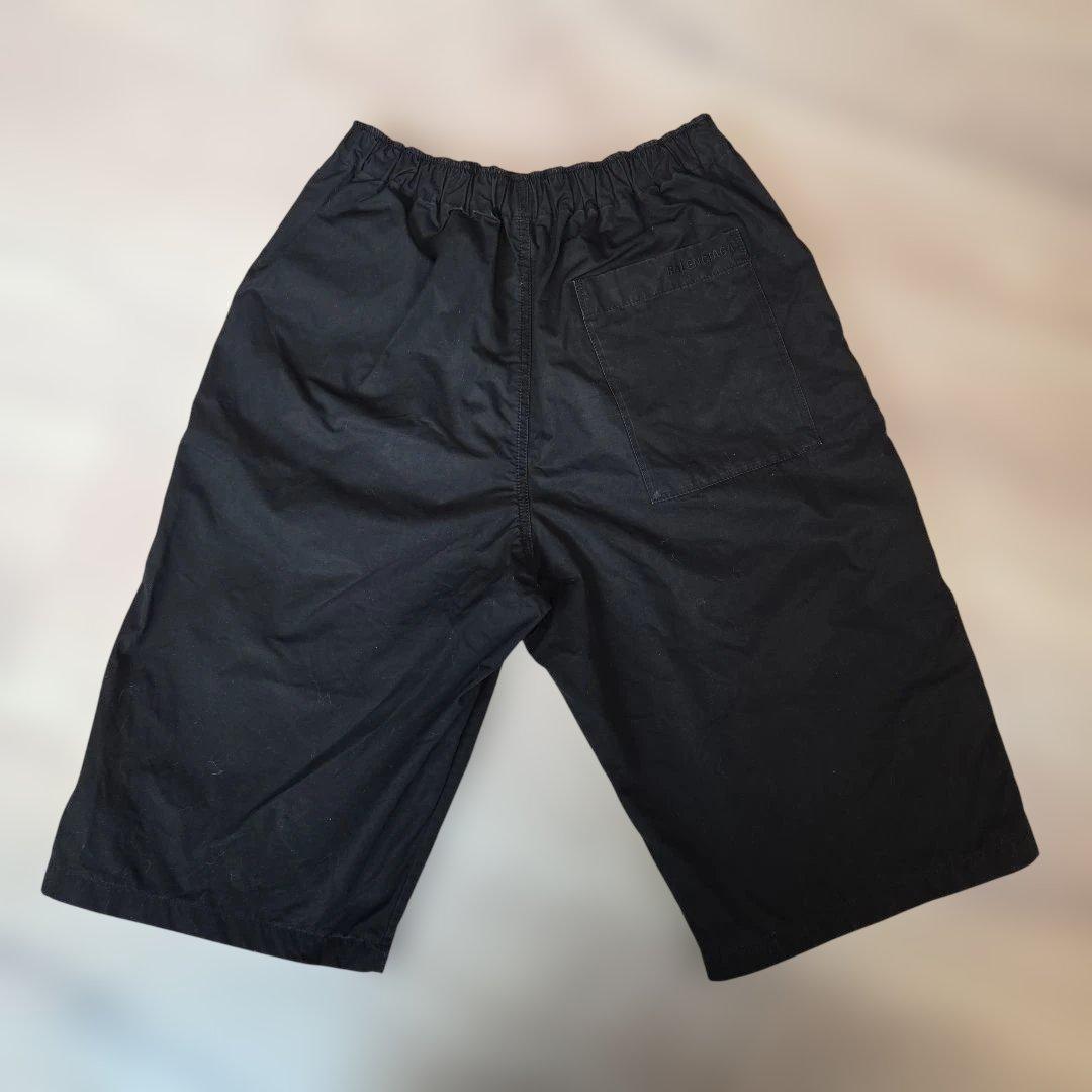 タグ有り【BALENCIAGA】サイドラインショートパンツ　ブラック　サイズ46