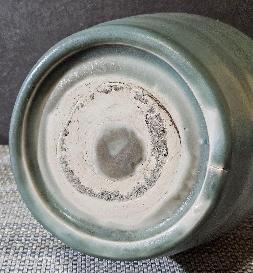 中国古美術　中国古陶磁器　鈞窯系　汝窯系　天青釉　双魚耳　大瓶　花入　オブジェ