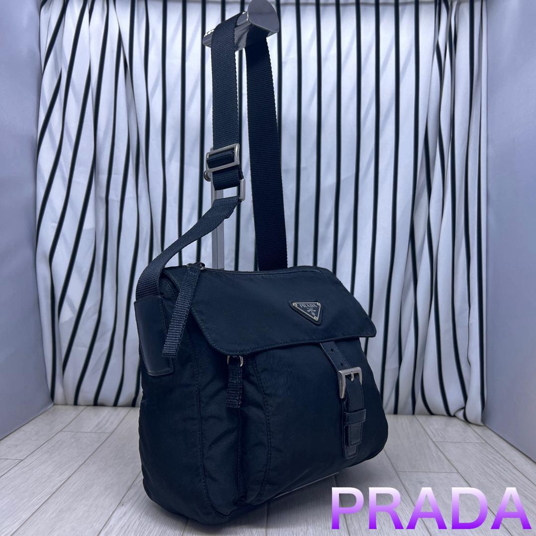 【美品】PRADA×プラダ ギャランティ有り斜めがけショルダーバッグ