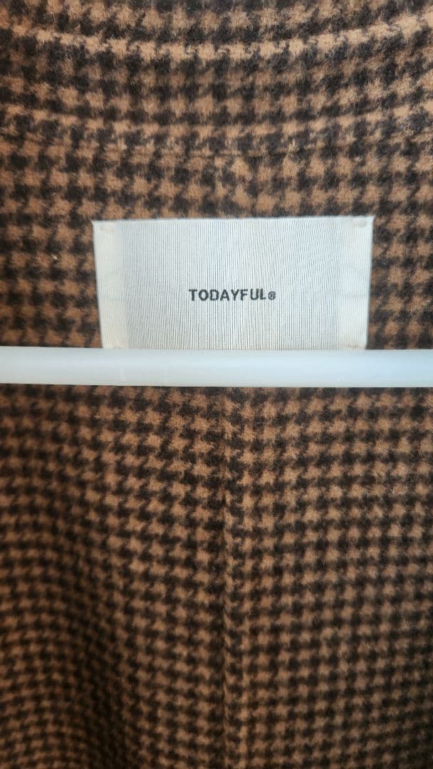 TODAYFUL オーバーチェックコート　チェスターコート　36