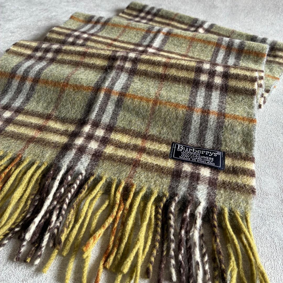 Burberrys バーバリー チェック柄マフラー カシミヤ100%