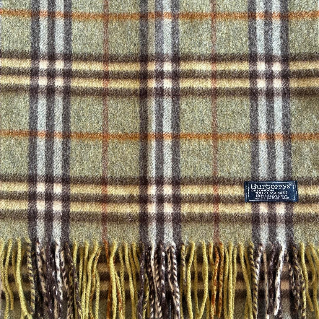 Burberrys バーバリー チェック柄マフラー カシミヤ100%
