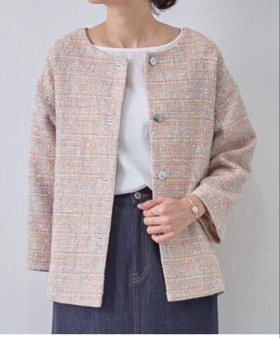 タグ付き新品　ビアズリー ツイードジャケット　2way 定価28,600
