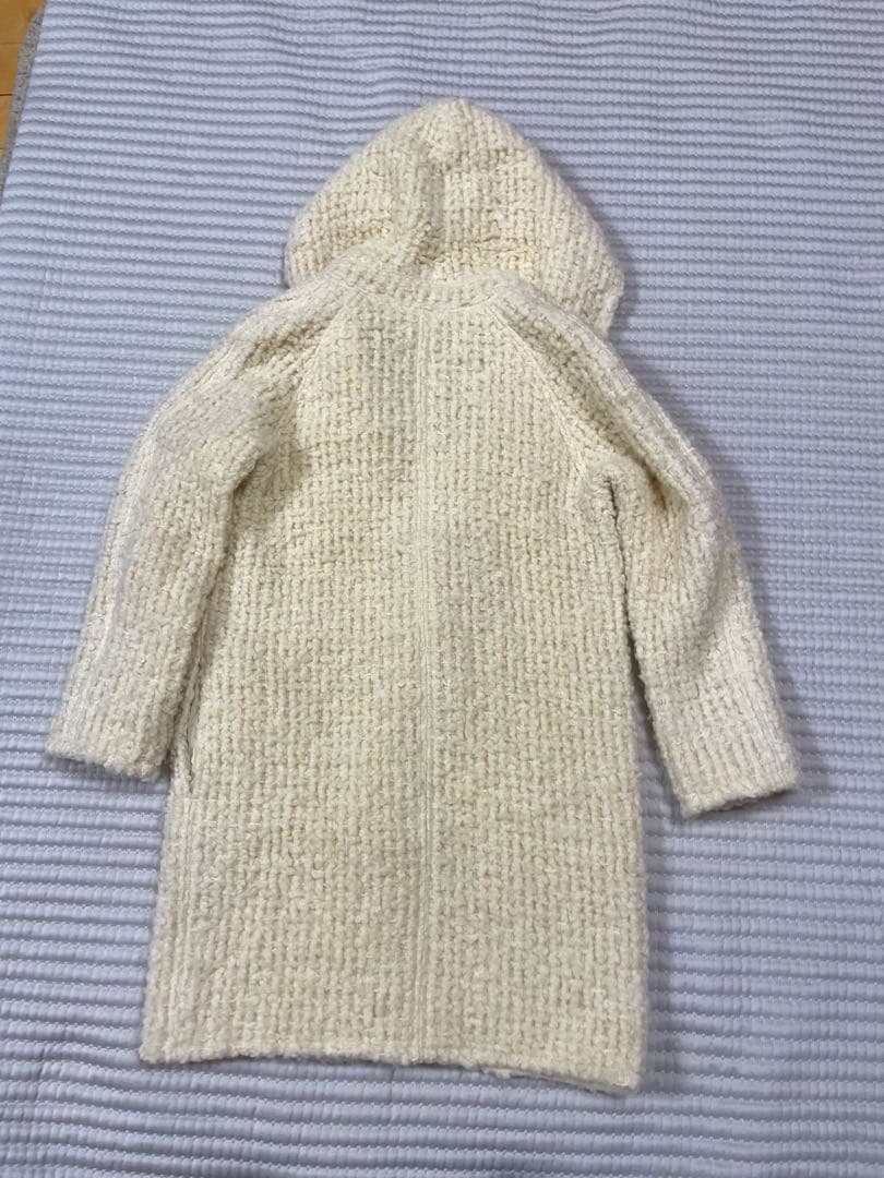 エポカ　オフホワイト　フード付きコート