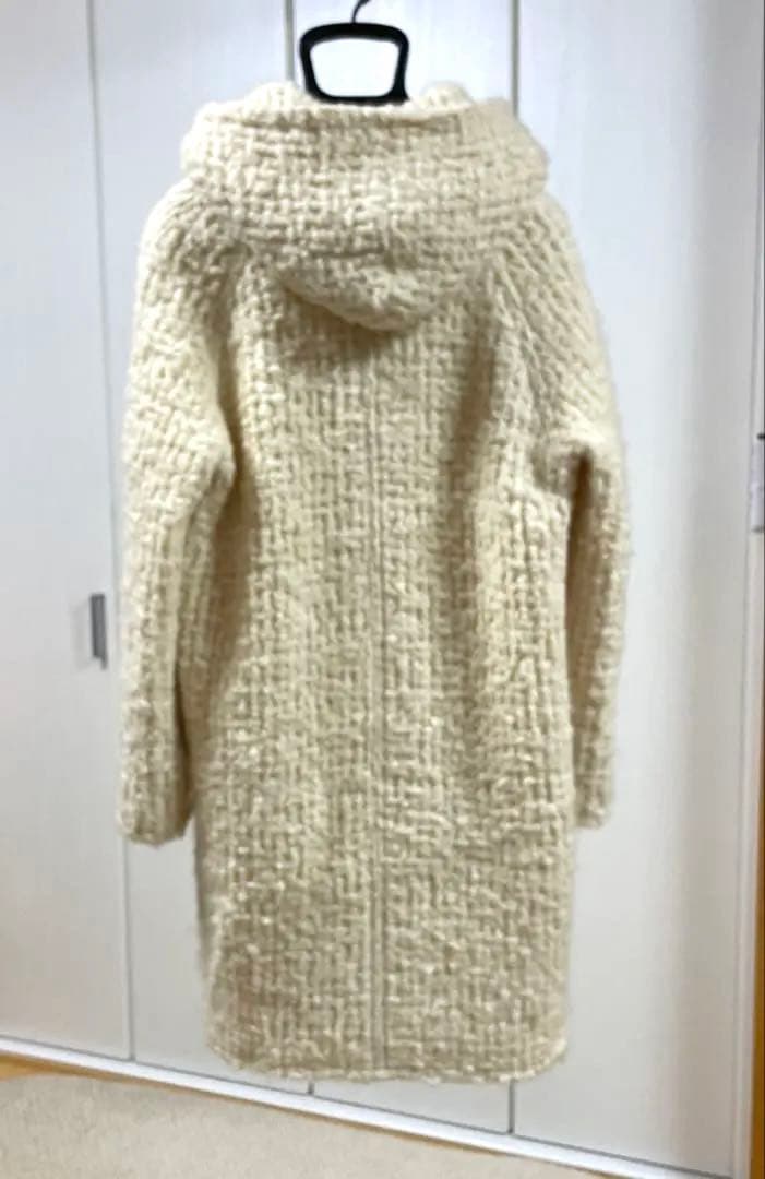 エポカ　オフホワイト　フード付きコート