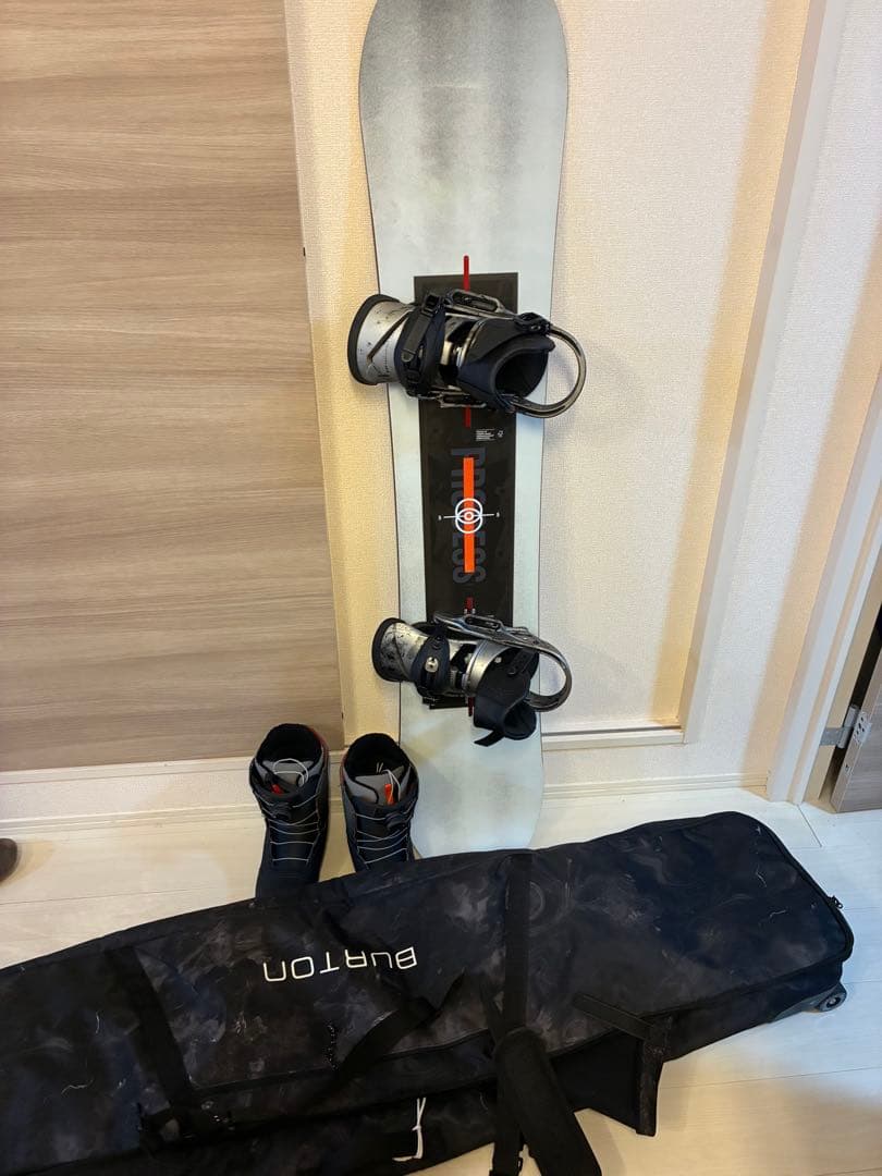 BURTON スノーボード 4点セット 155cm 28cm ケース付