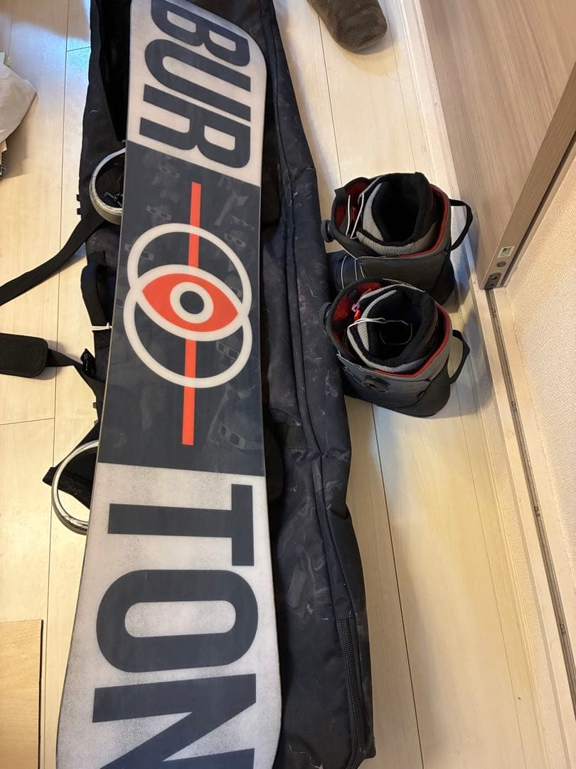 BURTON スノーボード 4点セット 155cm 28cm ケース付