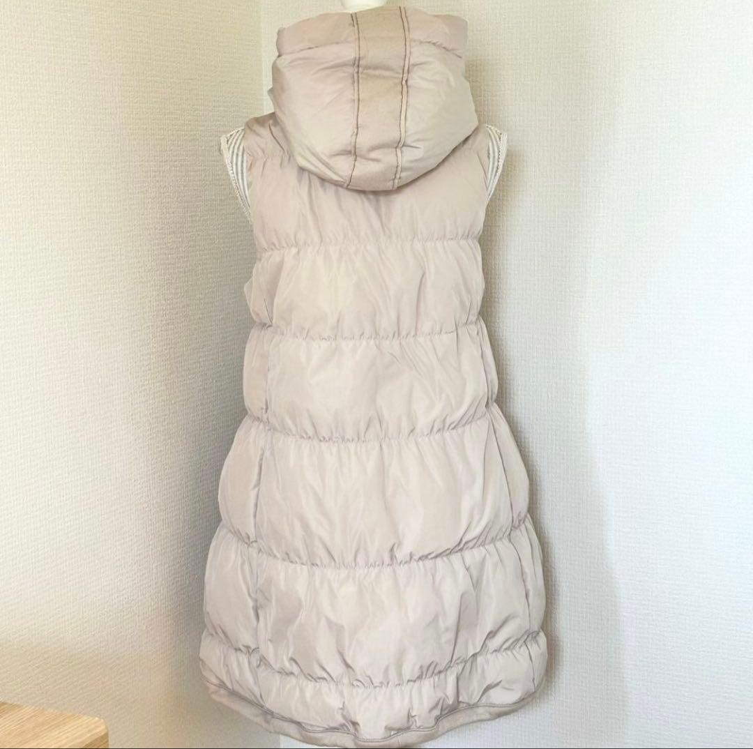 PRIDE プライド ロング ダウンベスト 38 レディース ライトベージュ