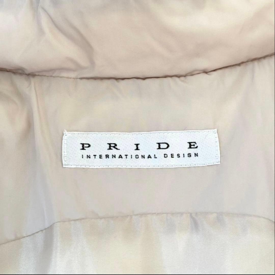 PRIDE プライド ロング ダウンベスト 38 レディース ライトベージュ