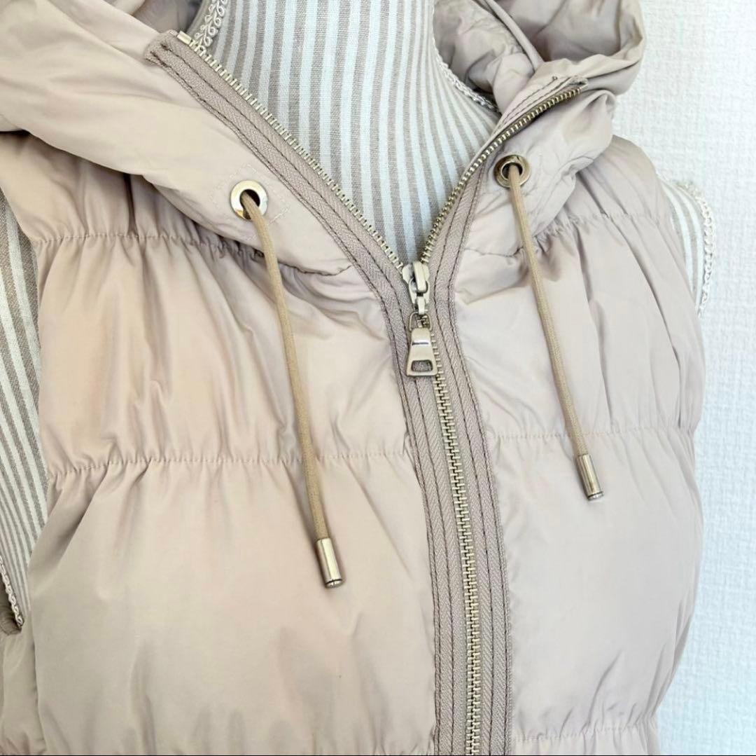 PRIDE プライド ロング ダウンベスト 38 レディース ライトベージュ