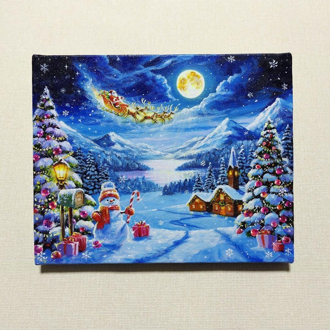 く*ら様 【至福のひととき】アクリル画 F3 風景画 絵画