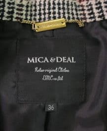 MICA＆DEAL グレンチェック柄パールボタン チェスターコート 36