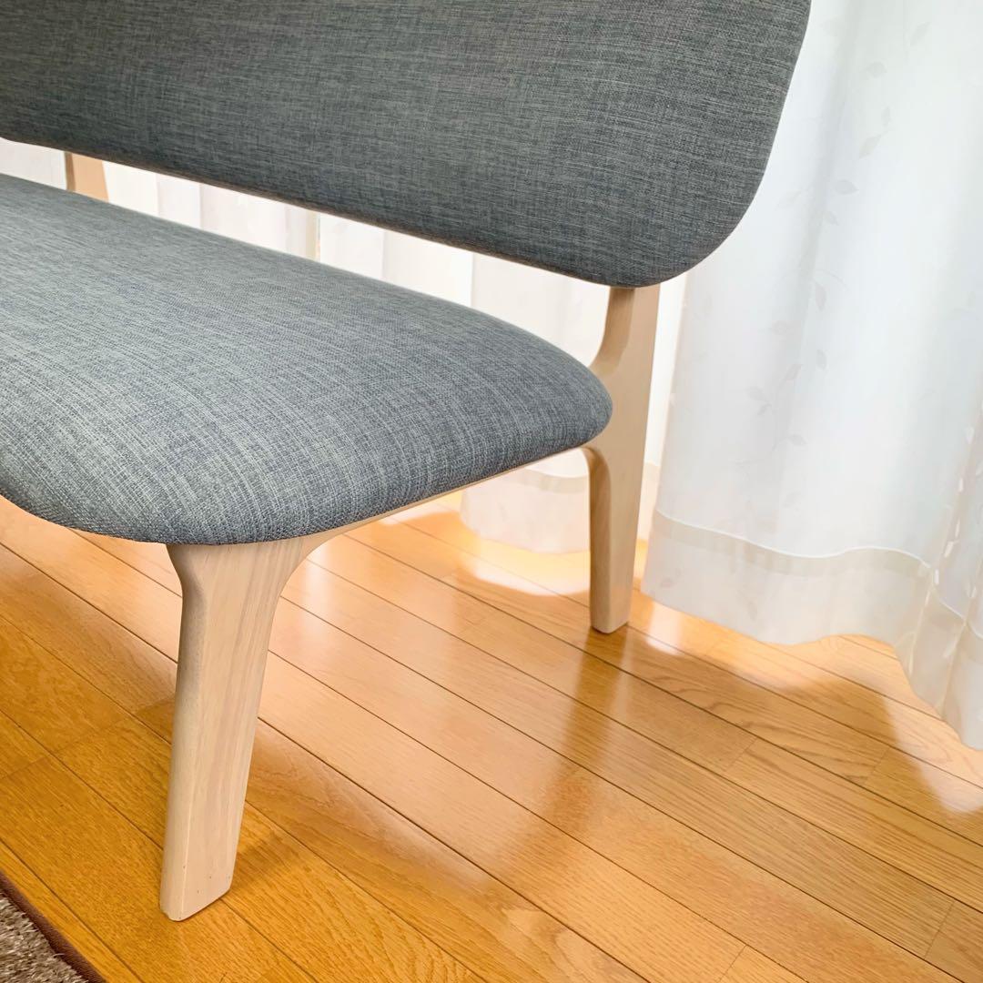 人気　ニトリ　リラックスワイド　傷・汚れに強いリビングダイニング2人掛けチェア