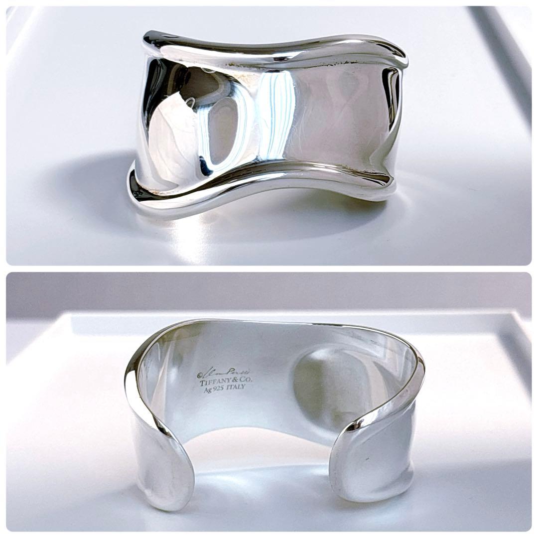 【美品】ティファニー　エルサペレッティ　ボーンカフ　シルバー