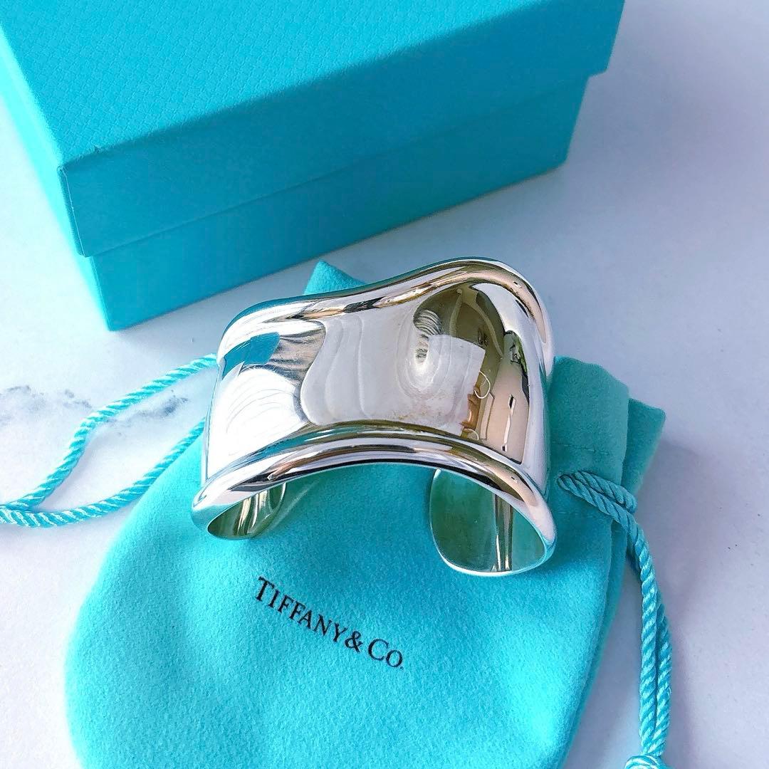 【美品】ティファニー　エルサペレッティ　ボーンカフ　シルバー