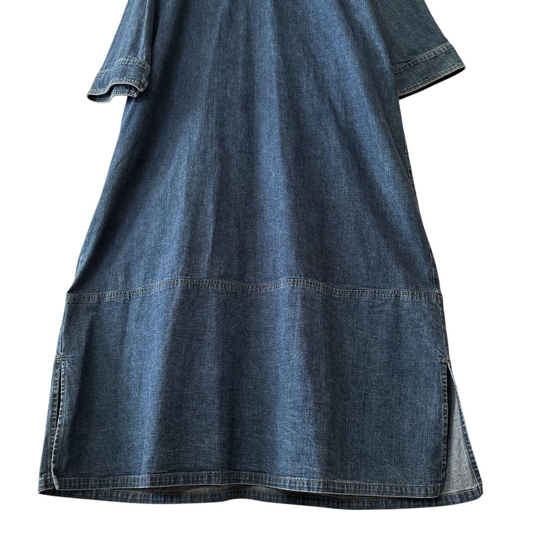 K*1様 タグ付✨ クロスアンドクロス デニムカフタンワンピース （2） ハグオ