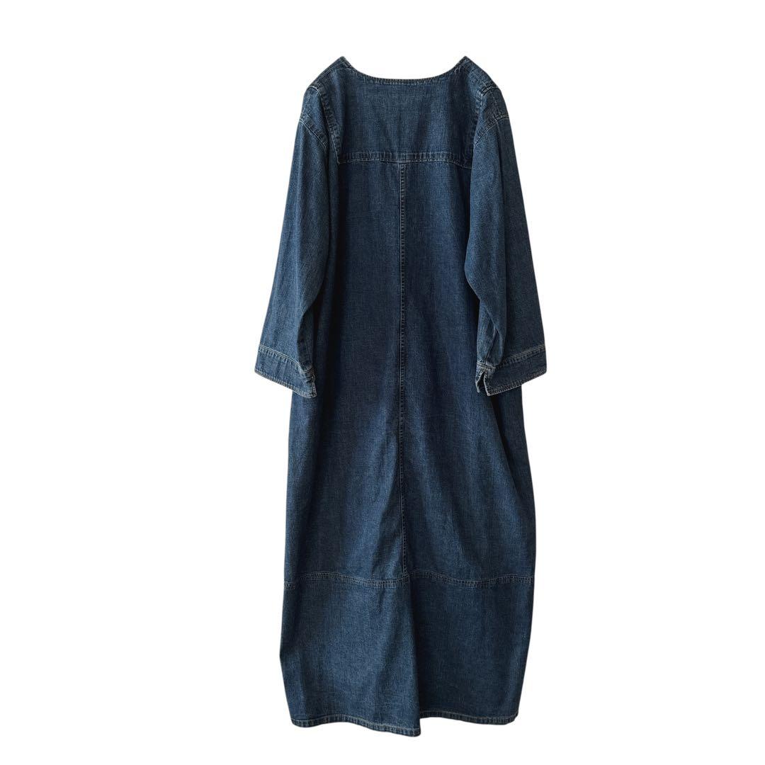 K*1様 タグ付✨ クロスアンドクロス デニムカフタンワンピース （2） ハグオ