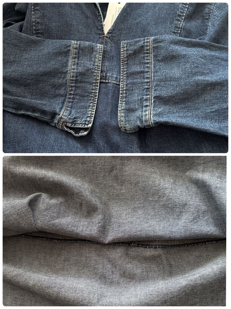 K*1様 タグ付✨ クロスアンドクロス デニムカフタンワンピース （2） ハグオ