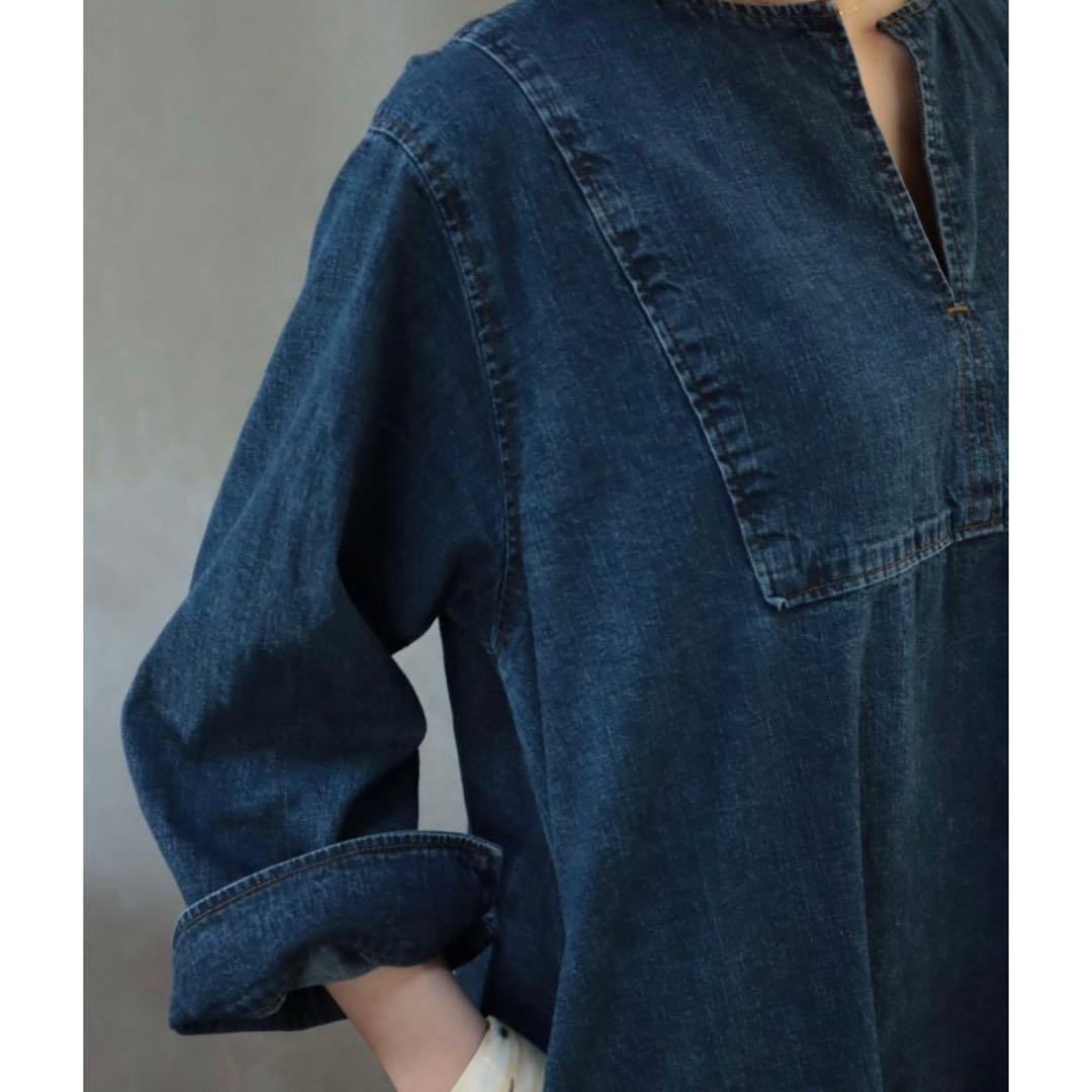 K*1様 タグ付✨ クロスアンドクロス デニムカフタンワンピース （2） ハグオ