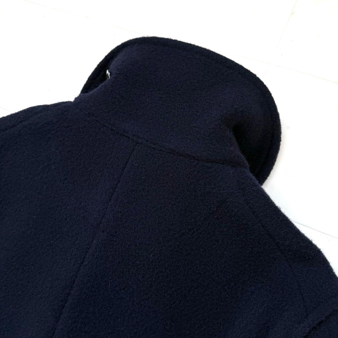 【美品】40★ダントン ウールモッサ コート ジャケット くるみボタン 紺