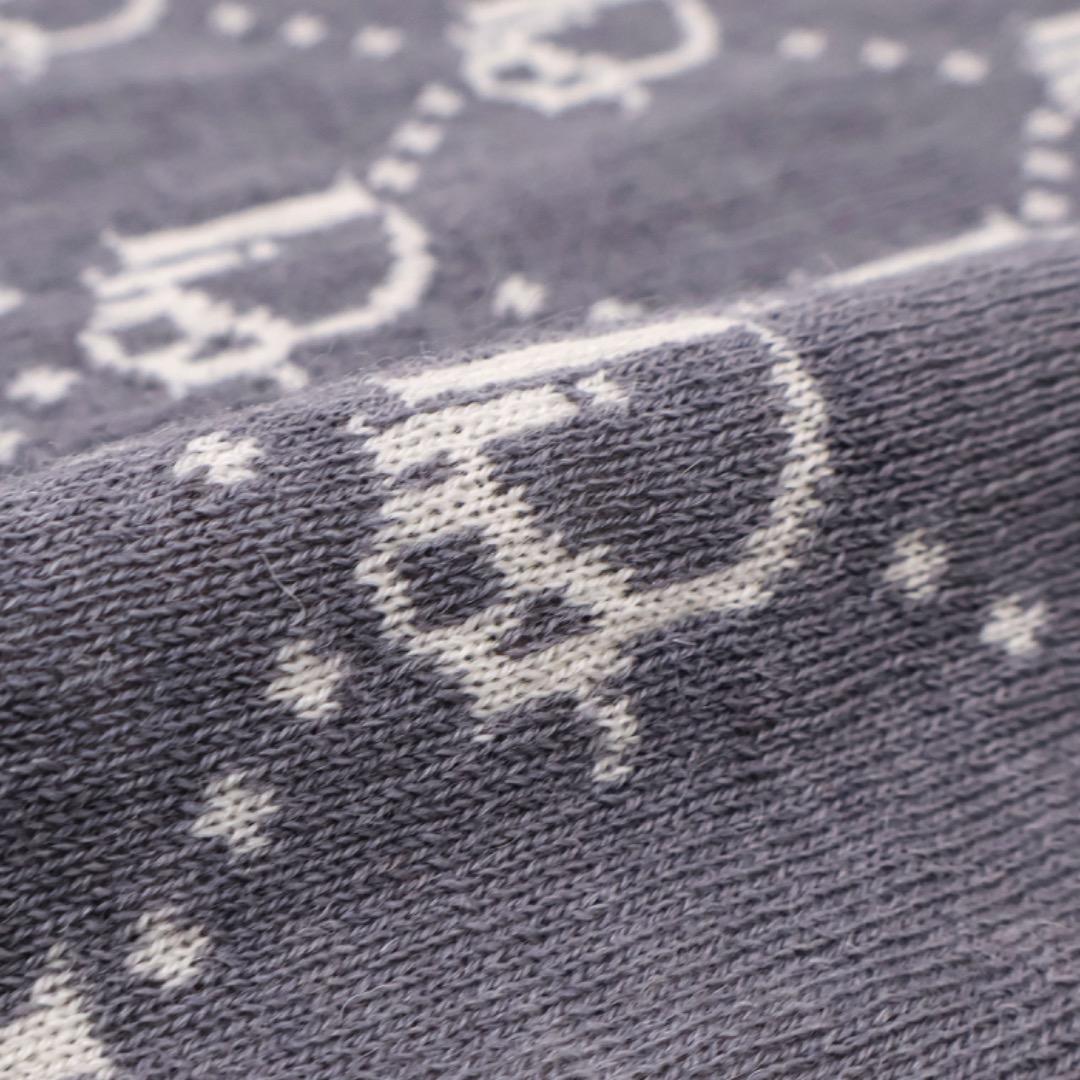 H4190-29◾️クリスチャンディオール　トロッター柄マフラー　ウール