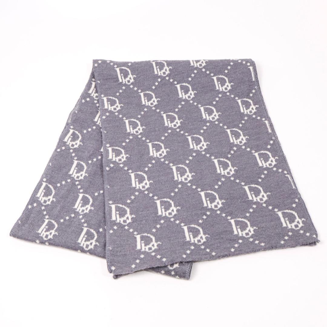 H4190-29◾️クリスチャンディオール　トロッター柄マフラー　ウール