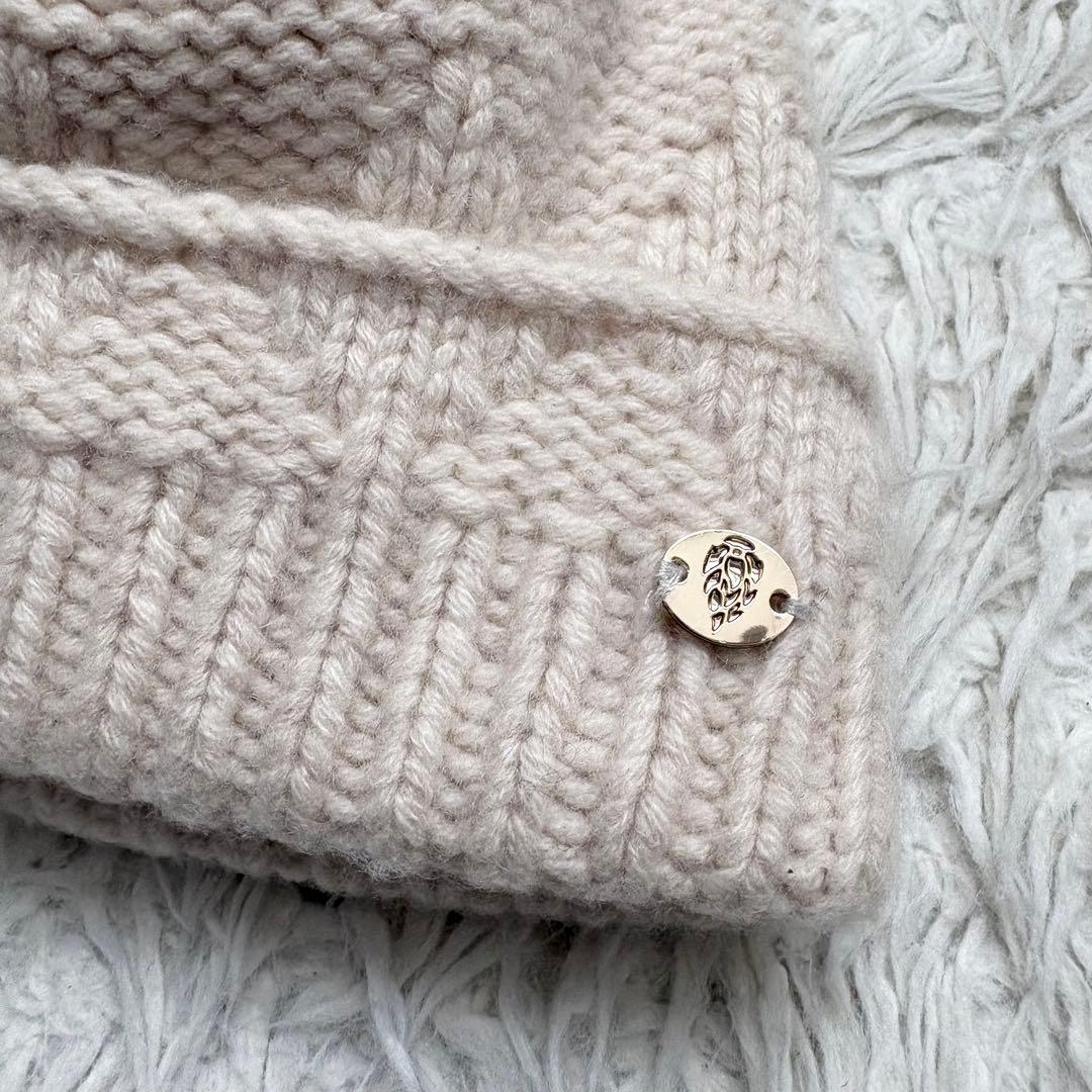 未使用級　ヘレンカミンスキー ビーニー ニットキャップ ポンポン カシミヤ　白