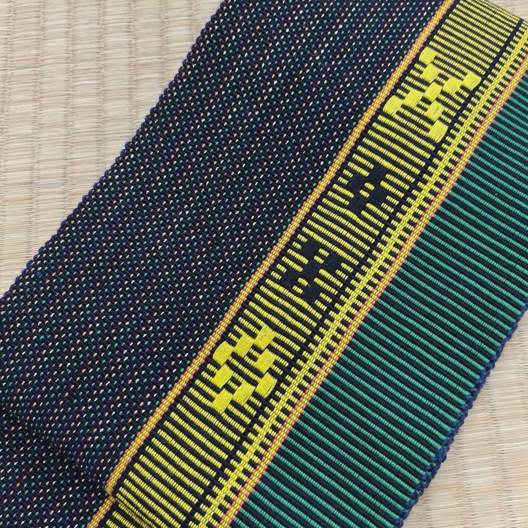 八重山みんさー織 半巾帯 伝統織物
