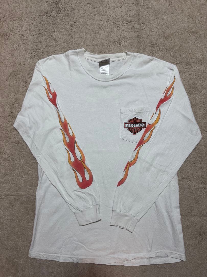 00s Harley-Davidson ハーレー フレイム ロンT USA製