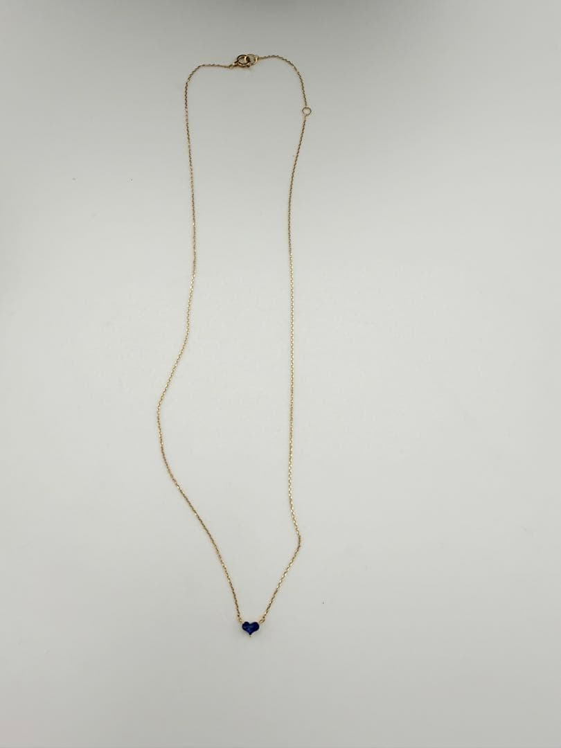 Ponte Vecchioポンテヴェキヨ ハート型サファイア K10 ネックレス