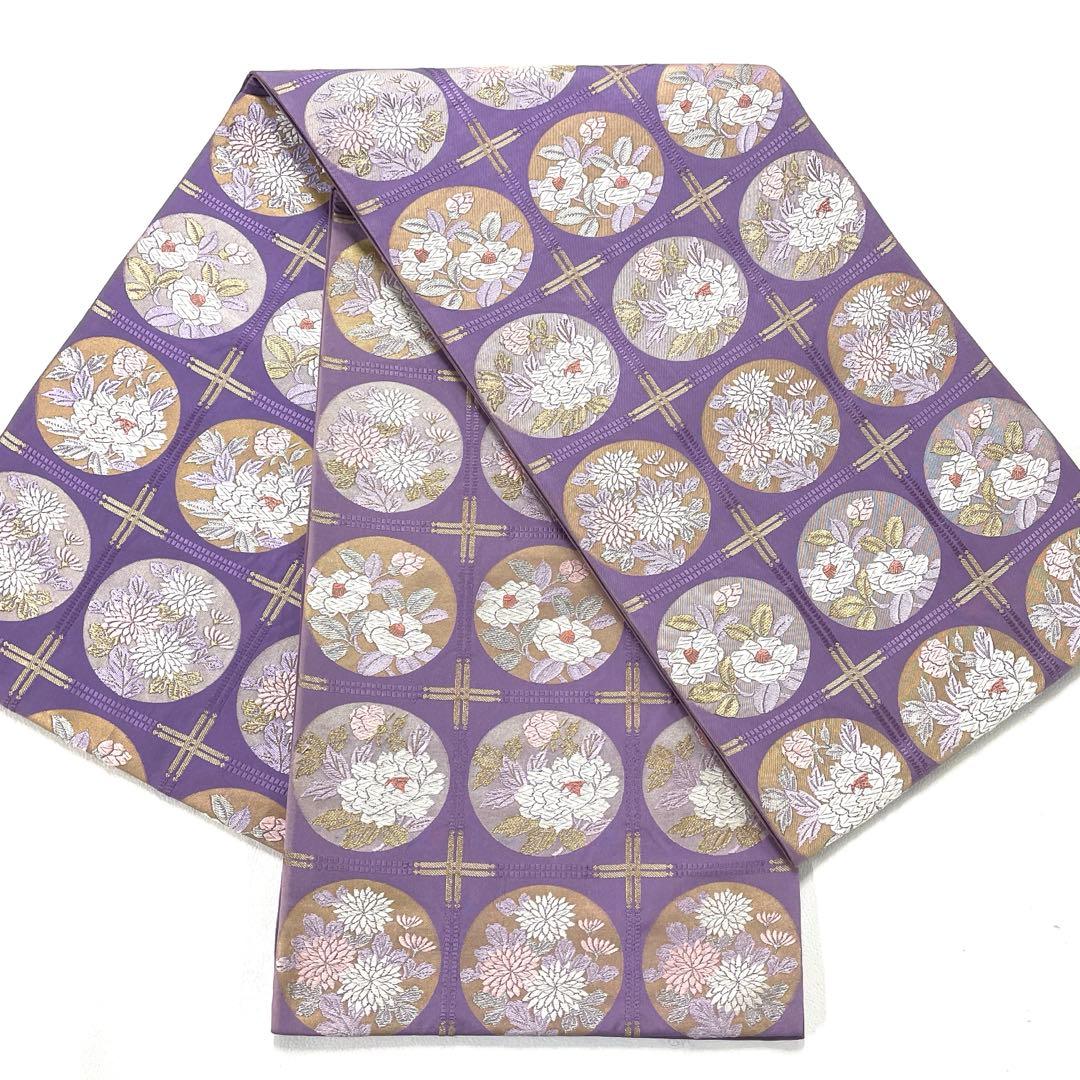 専用帯5915 5820 二点セット ●高級 正絹 六通 袋帯