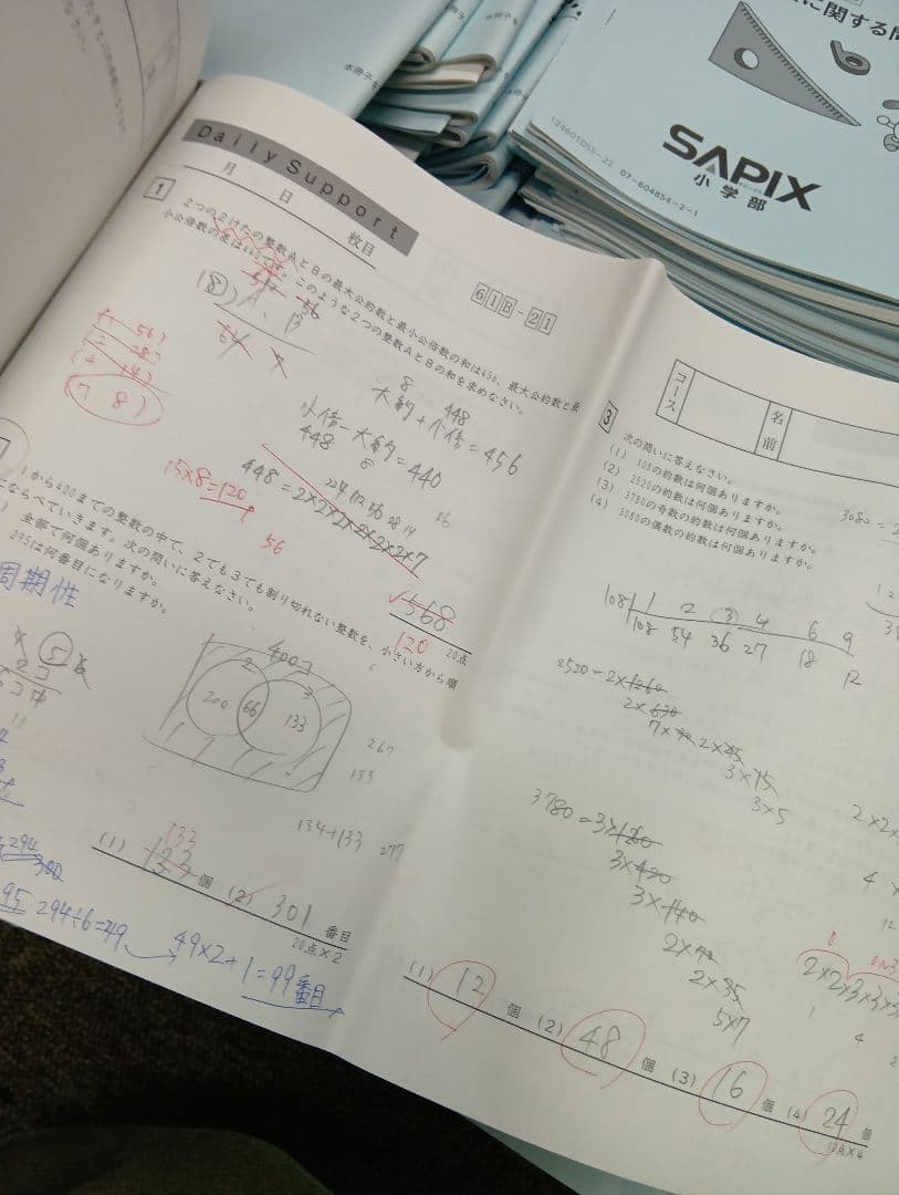 サピックス　6年算数デイリー/春/夏/冬/土特/日特 2025年受験中古