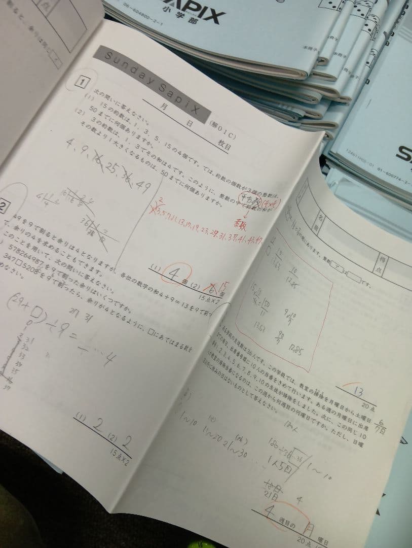 サピックス　6年算数デイリー/春/夏/冬/土特/日特 2025年受験中古