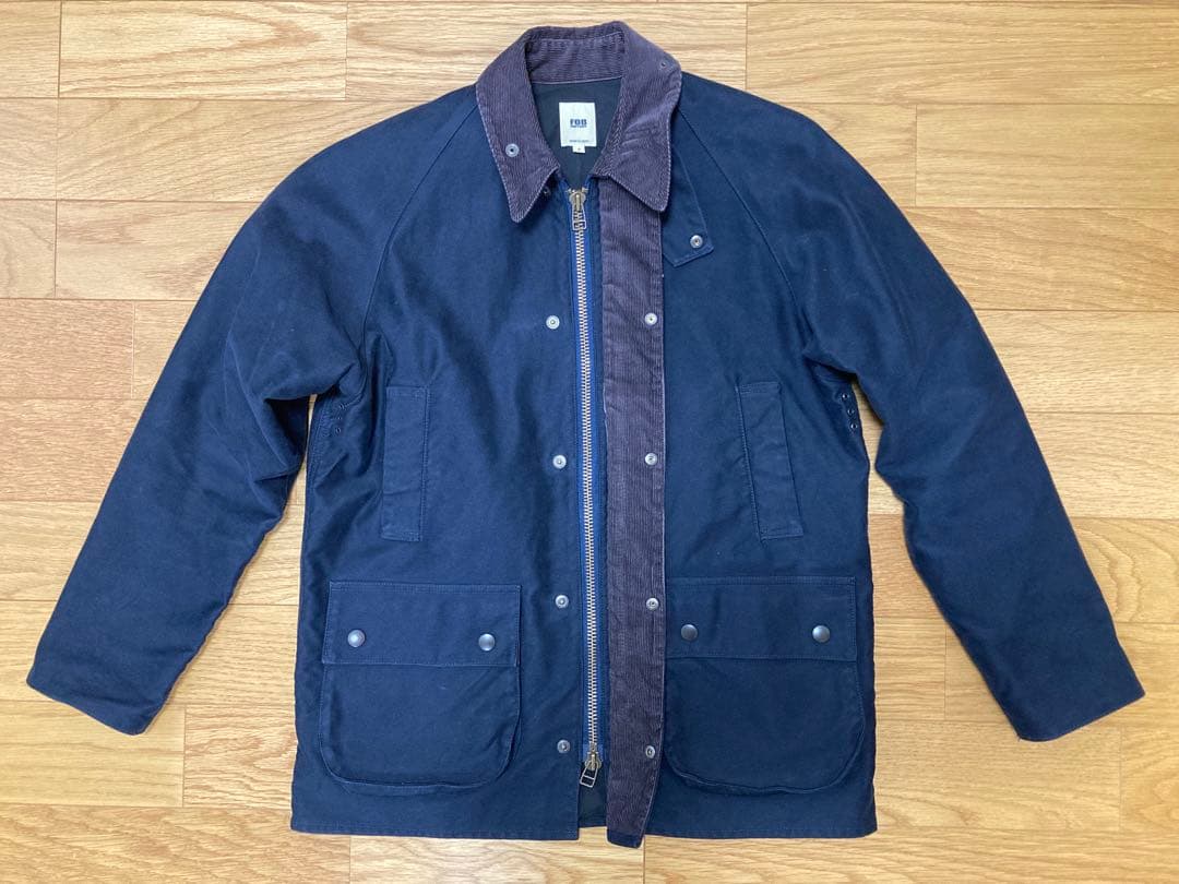 FOB FACTORY ライディングジャケット モールスキン ネイビー