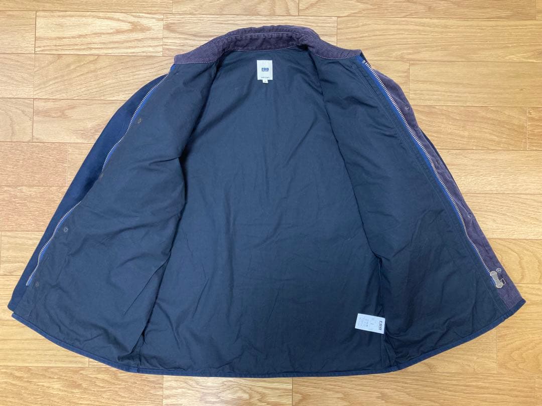 FOB FACTORY ライディングジャケット モールスキン ネイビー