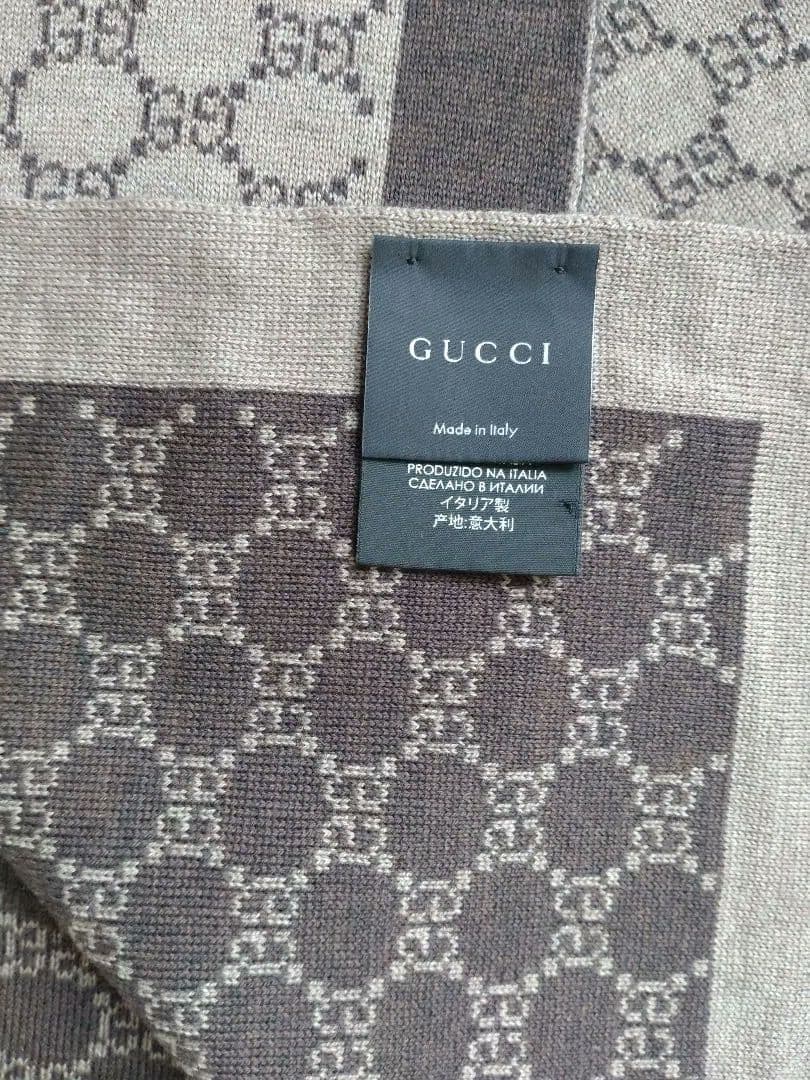 GUCCI GGパターン マフラー ブラウン・ベージュ 約180cm