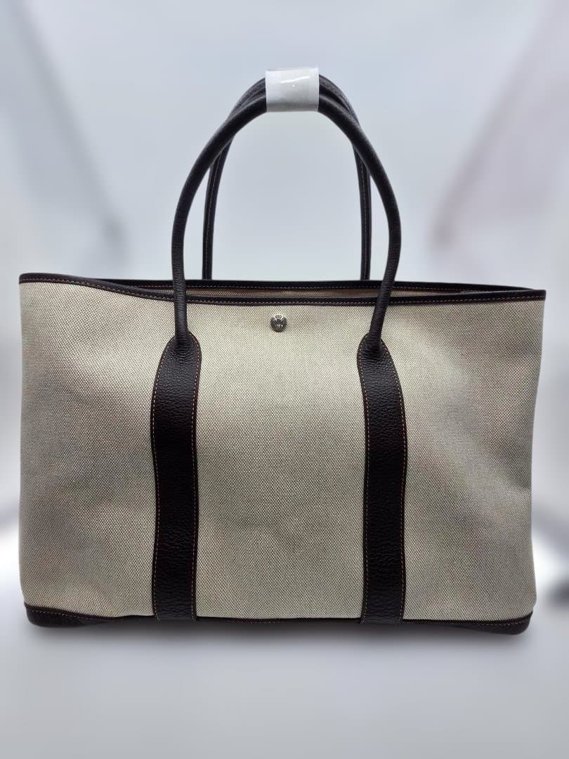 エルメス ガーデンパーティ PM（キャンバス×レザー） トートバッグ