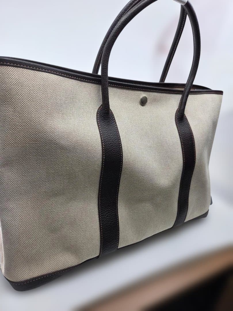 エルメス ガーデンパーティ PM（キャンバス×レザー） トートバッグ