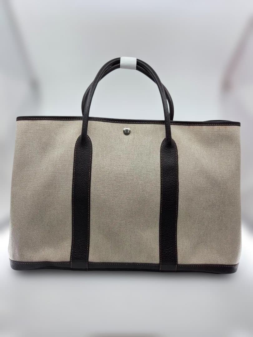 エルメス ガーデンパーティ PM（キャンバス×レザー） トートバッグ