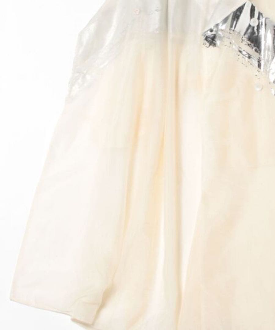 ジャケット・アウター AMERI FOIL PAINTING SHEER TRENCH COAT