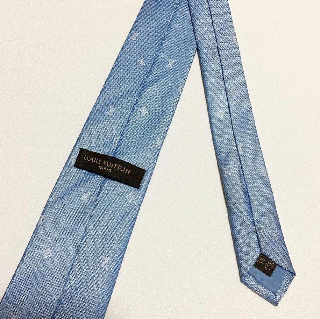 【未使用級】ルイヴィトン Louis Vuitton ネクタイ ブルーモノグラム