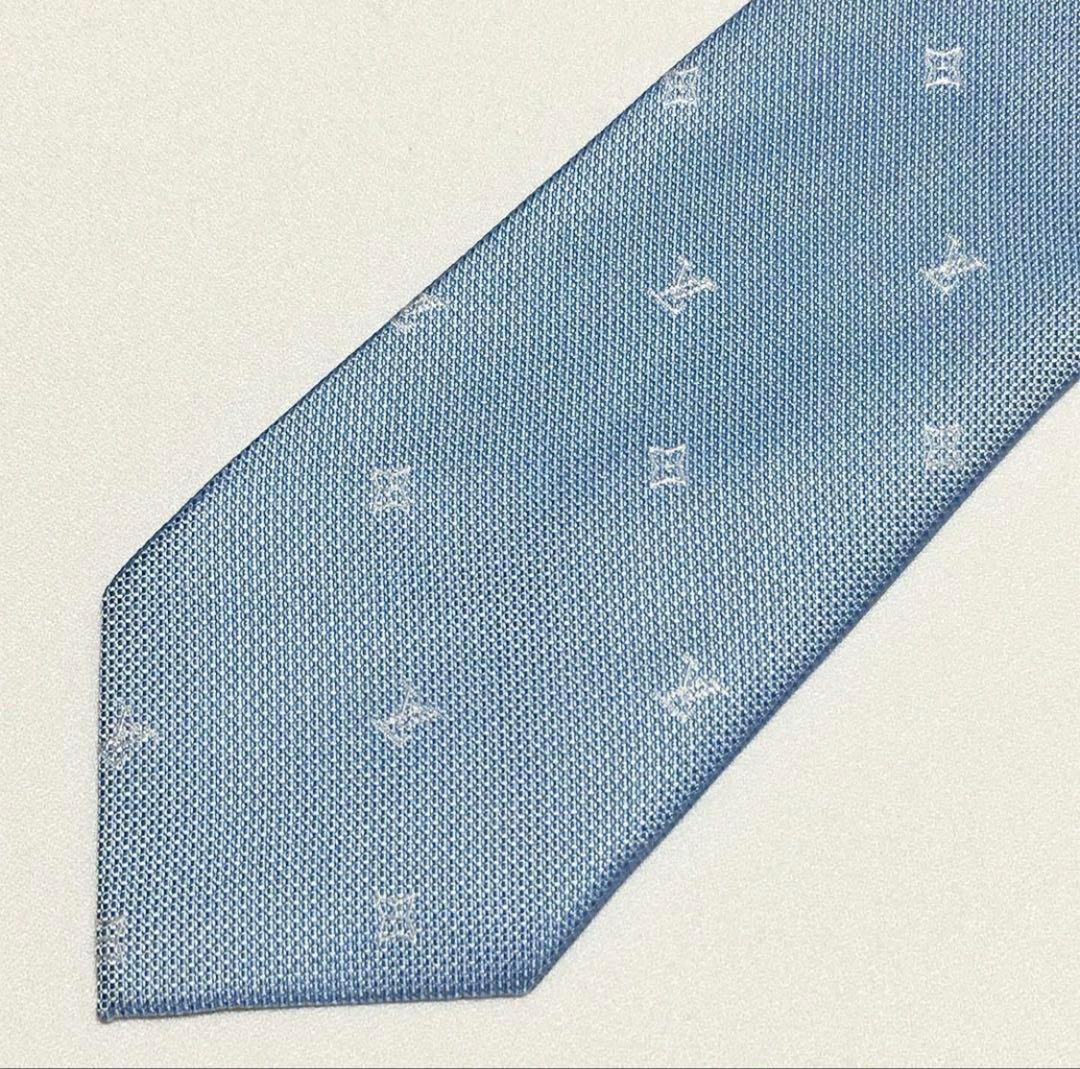 【未使用級】ルイヴィトン Louis Vuitton ネクタイ ブルーモノグラム