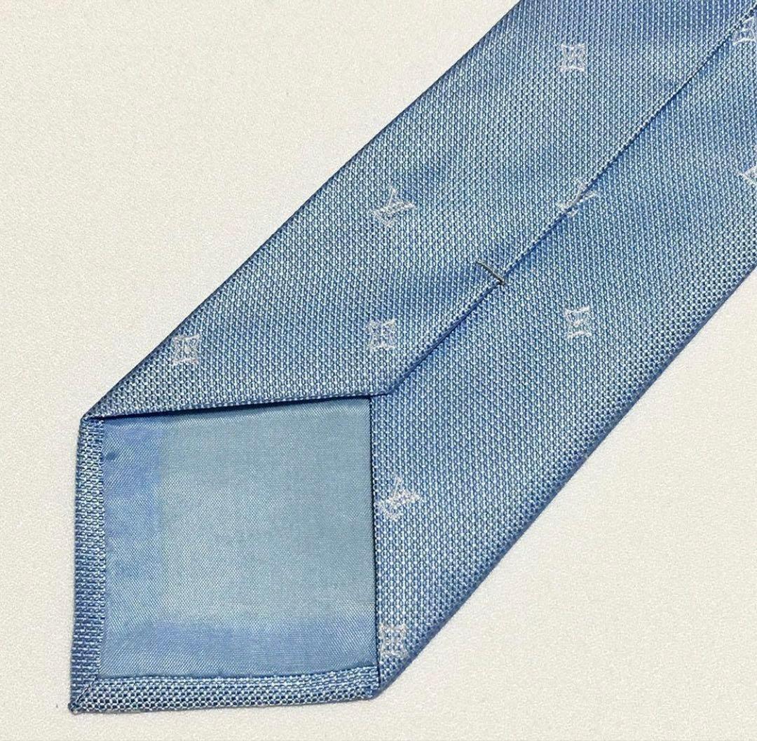 【未使用級】ルイヴィトン Louis Vuitton ネクタイ ブルーモノグラム