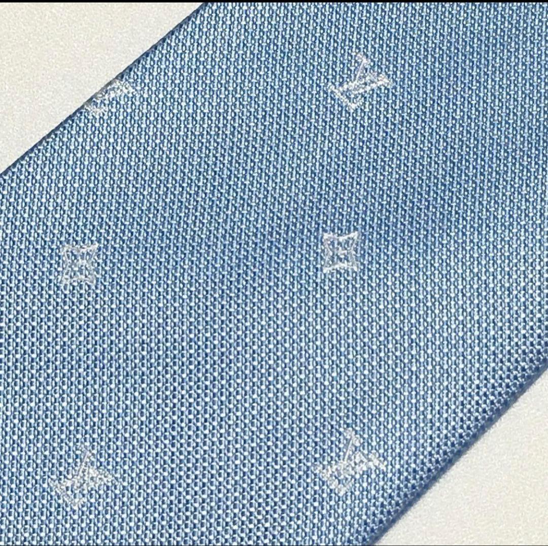 【未使用級】ルイヴィトン Louis Vuitton ネクタイ ブルーモノグラム