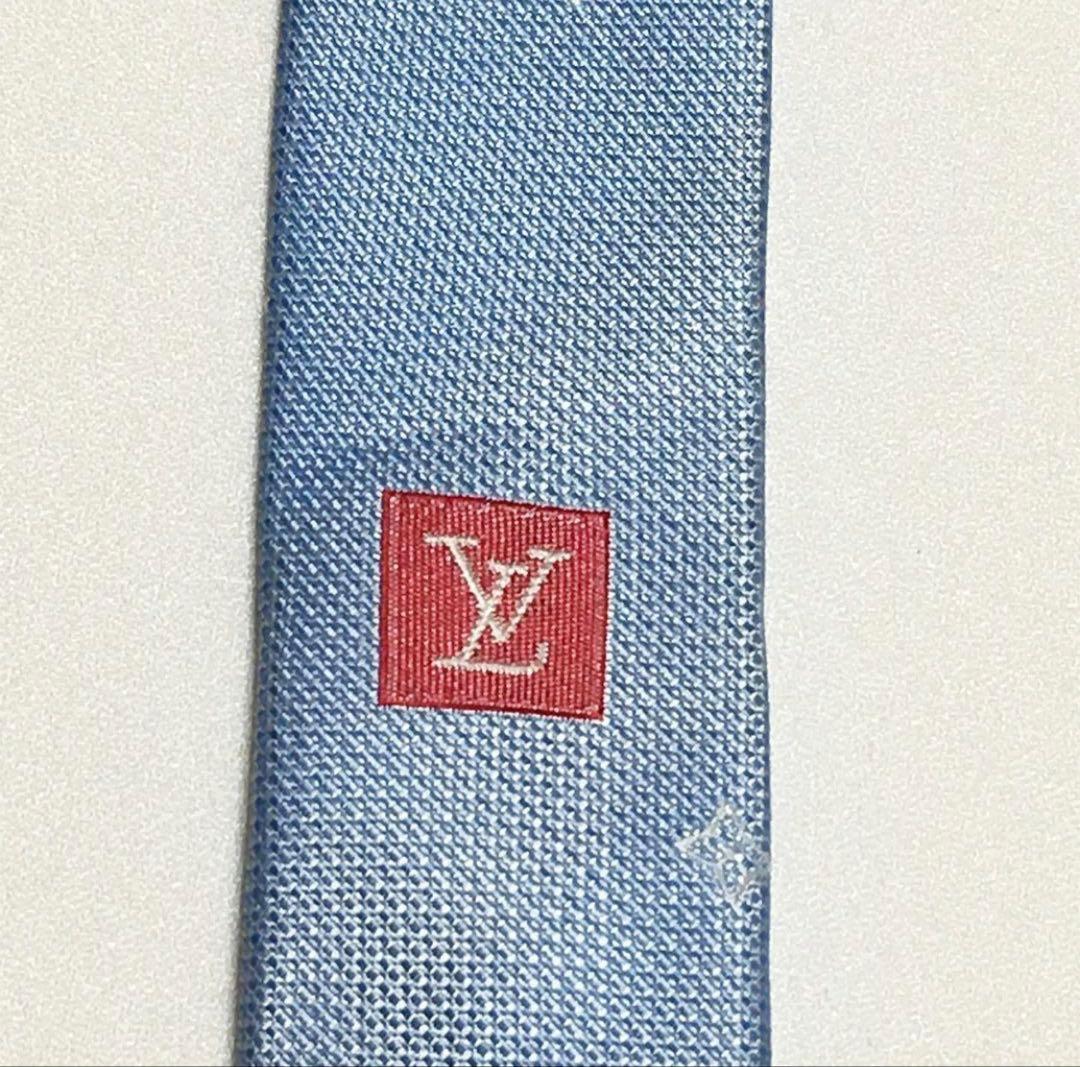 【未使用級】ルイヴィトン Louis Vuitton ネクタイ ブルーモノグラム