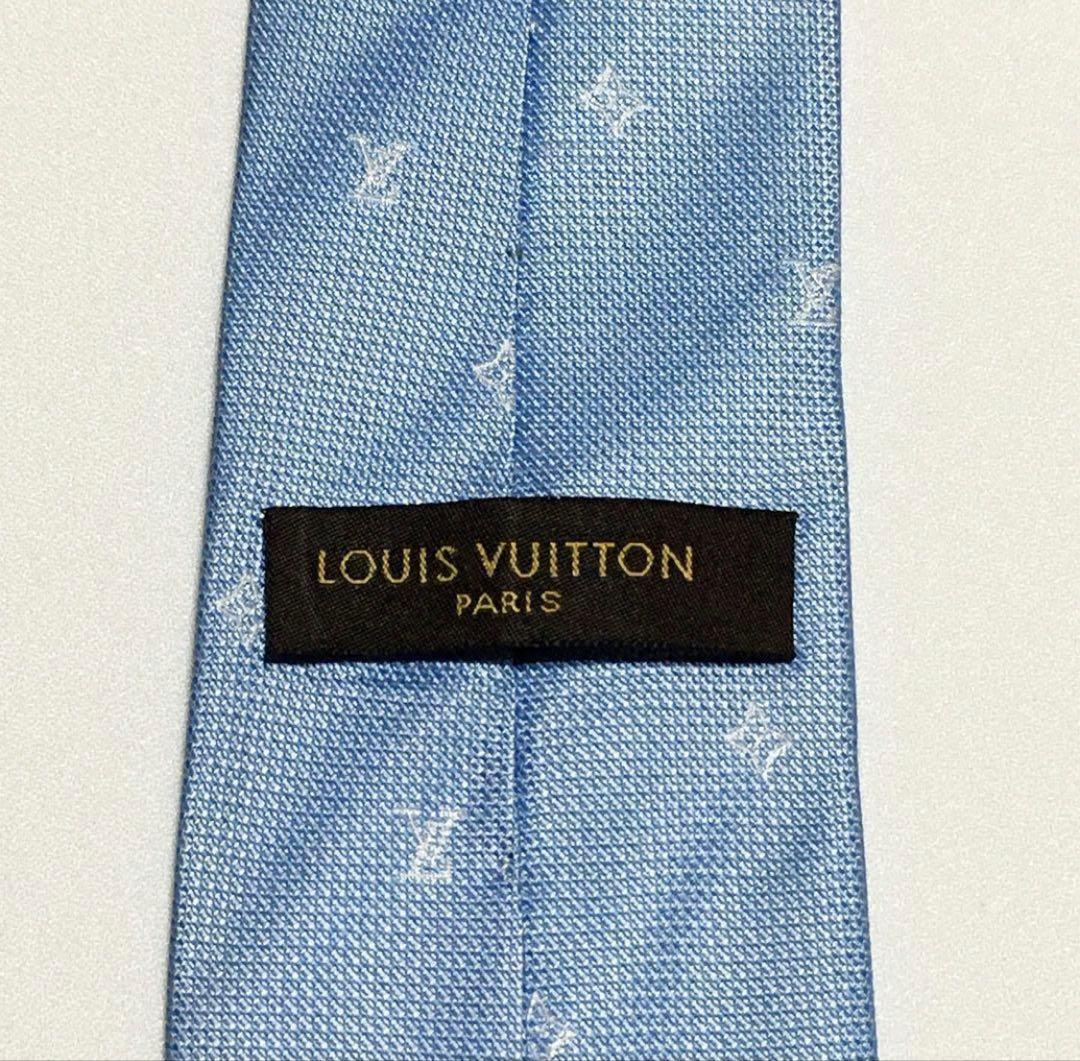 【未使用級】ルイヴィトン Louis Vuitton ネクタイ ブルーモノグラム