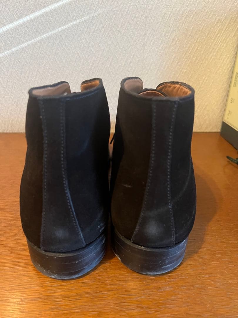 美品クロケットジョーンズブラックスエード CHERTSEY 7.5E